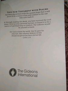Gideons Bible - &gt; NEW TESTAMENT PSALMS