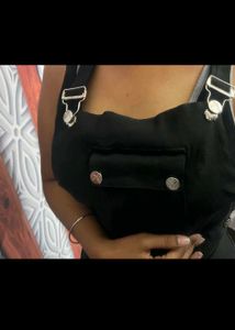 Black Buttoned Jumper Dress