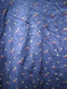 Cute Blue Cotton Crop Top