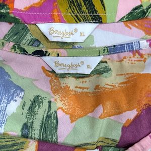Women Pink printed Top with Skirt