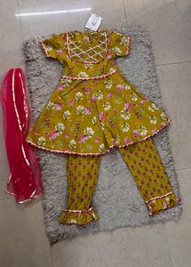 Gota Patti Girls Anarkali Set