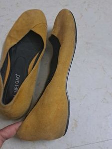 Ka Mei Gao Mustard Yellow Ballet Flats