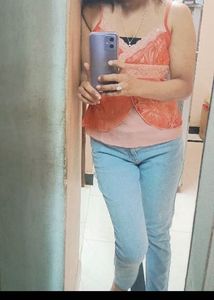Sale !!Orange Paisley Cami Top