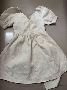 Cream Puff Sleeve Mini Dress