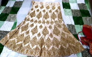 Elegant Gold Embroidered Lehenga Set