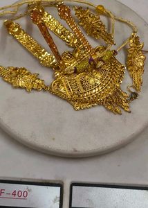 Gold Plated Necklace Set 3 In 1