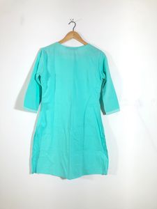 Cyan Blue Printed Kurta(Women’s)
