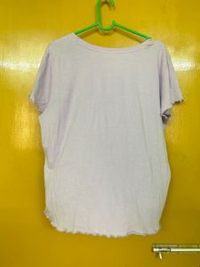 Lilac Floral Printed T-Shirt