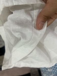 Combo Of White Linen Set And Casual Trouse