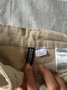 Khaki Wide Leg Jeans