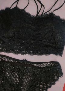 Black Lace Bikini Set