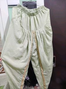 Fluorescent Dhoti Salwar With Golden Border