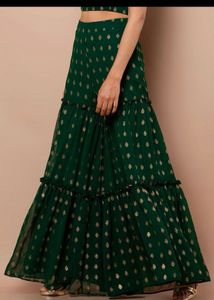 INDYA Green Crop Top &amp; Palazzo Set