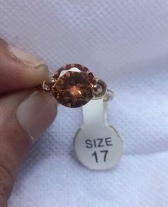 Elegant Brown Zircon Stone Ring