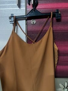 Brown Sleeveless Top
