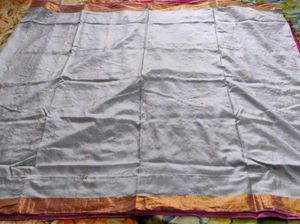 Elegant Pink &amp; Grey Soft Silk Saree