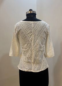 Elegant White Lace Top