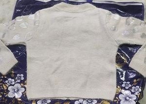 Woolen Ribbed Cardign With Silver Zipper+Freebies