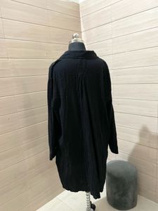H&amp;M Black Shirt Oversized Dress