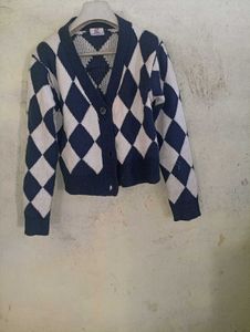 Argyle Knit Cardigan