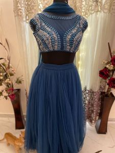 Blue Embellished Lehenga Choli