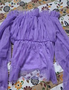 Purple Off Shoulder Top