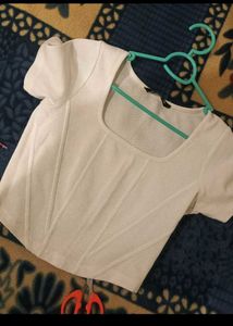 Square Neck Short Sleeve Top