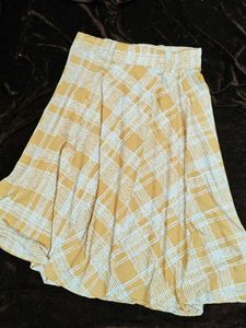 Checked A-Line Skirt