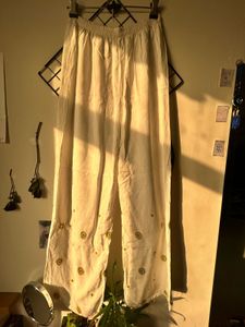 🫧White Embroidered Palazzo 🤍