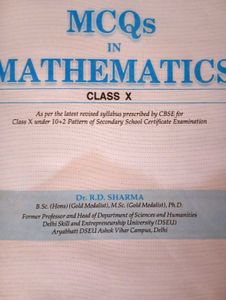class 10th With MCQ Paperback, R.D. Sharma|New Lat
