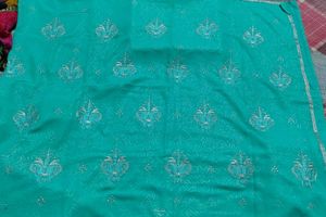 Saree With Silver Border