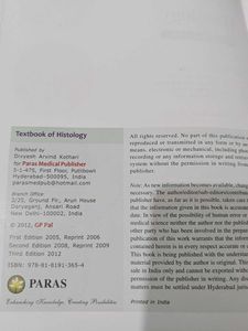 Textbook of Histology, 3rd Edition