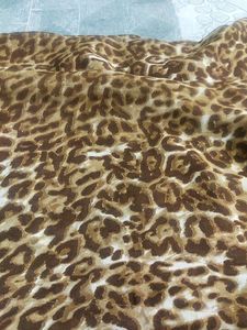 Leopard Print Saree Without Blouse