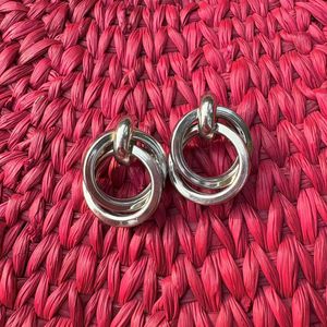 Silver Circle Earrings