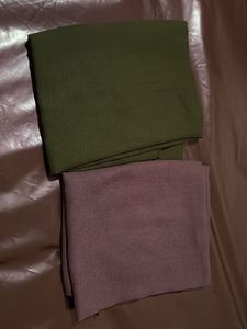 Combo Of 2Two-Tone Crinkle Scarves