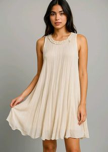 Boho Cream Mini Dress