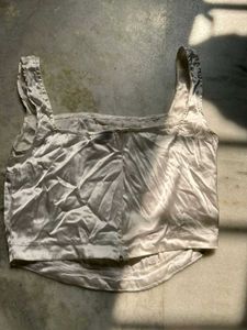 Satin Corset Style Crop Top