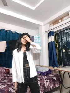 Oversized White Shirt - Trendy Layering