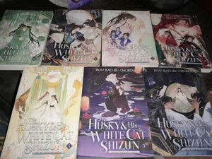 husky and his white cat shizun book set of 8