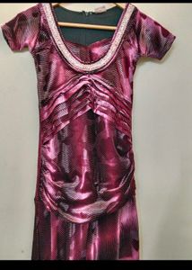 Velvet Maternity Shoot Heavy Flared Dress