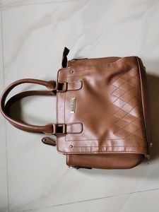 Brown Structured Satchel