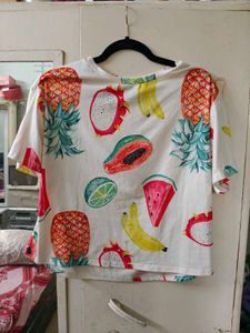 Cute Fruit Print Tee