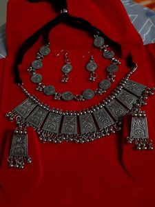 Combo New Oxidised Silver Necklace Set