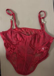 Red Lace Corset Top