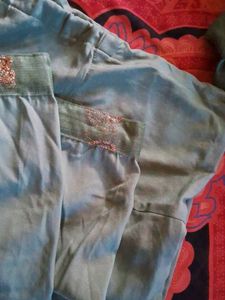 Teal Indian Kurti Top