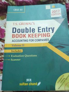 Cbse Double Entry Book Keeping volume 2