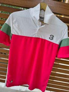 Stylish White &amp; Red Polo Shirt