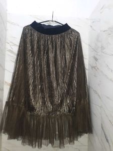 Mid Length Frilled Skirt 🤎