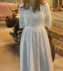 Elegant White Ethnic Gown