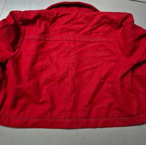 Red Cropped Jacket